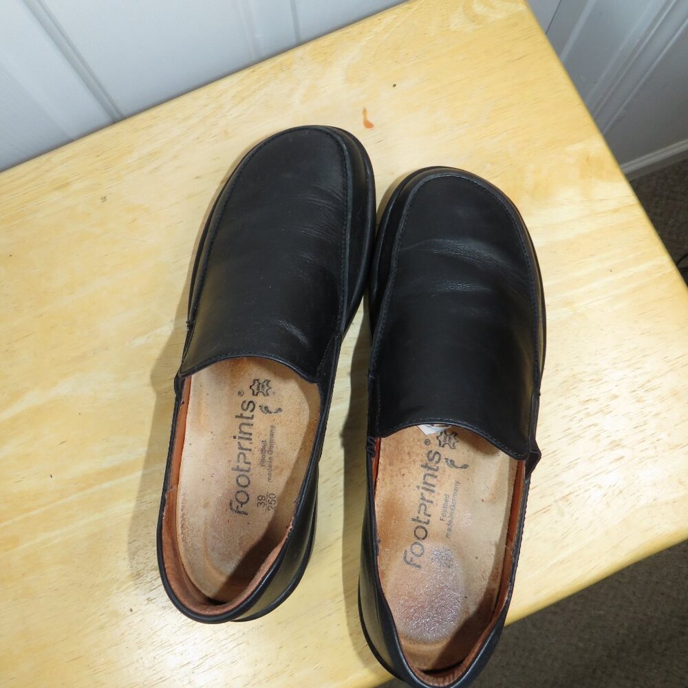 Footprints By Birkenstock Cambria Black Leather Slip On Shoes EU 39 | US 8-8.5 - Picture 4 of 6